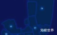 echarts沈阳市皇姑区geoJson地图圆形波纹状气泡图实例